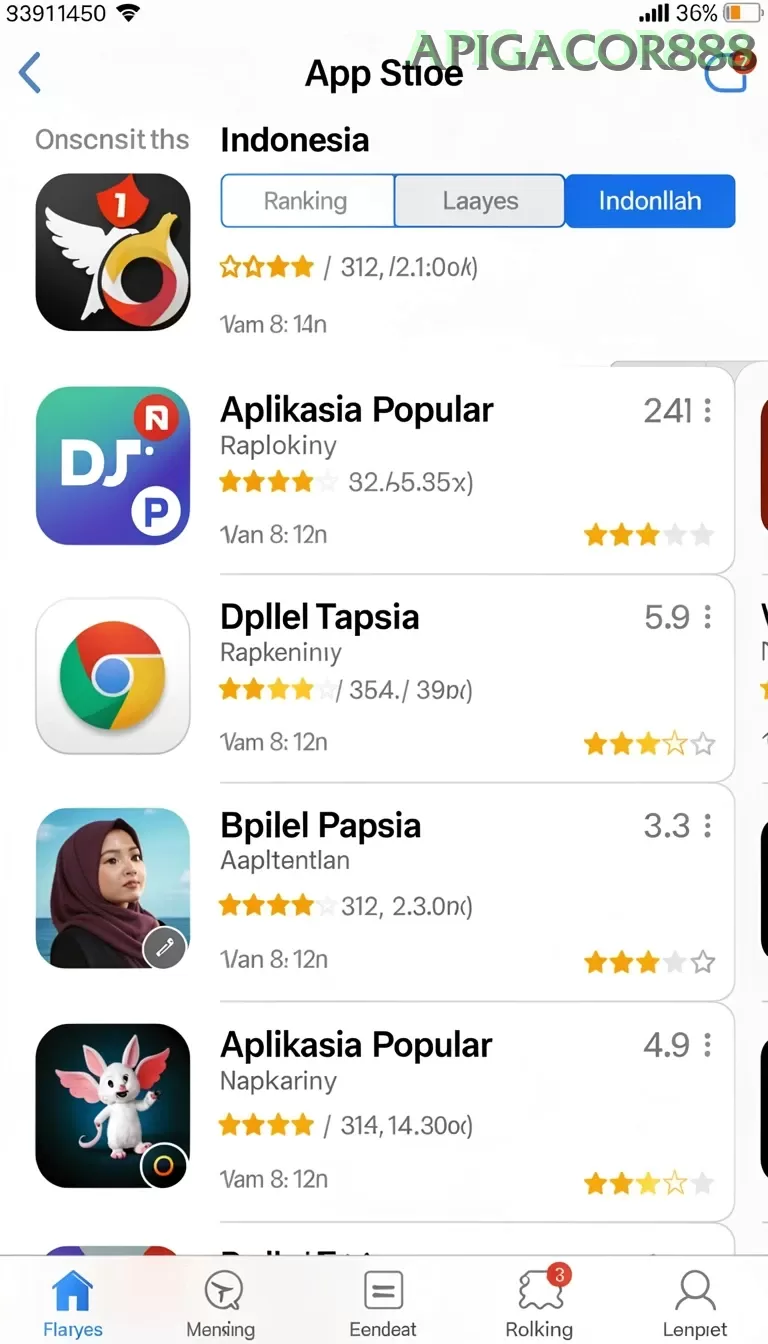 Cuplikan layar HANABI88 — menu navigasi
